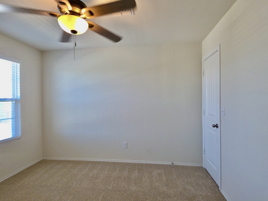 13525 Open Wagon Trail Elgin, TX 78621 - Photo 17 of 26 Bedroom with light colored carpet and ceiling fan