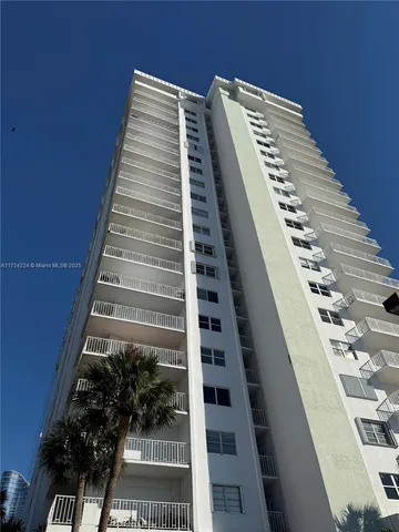 a view of a tall building
