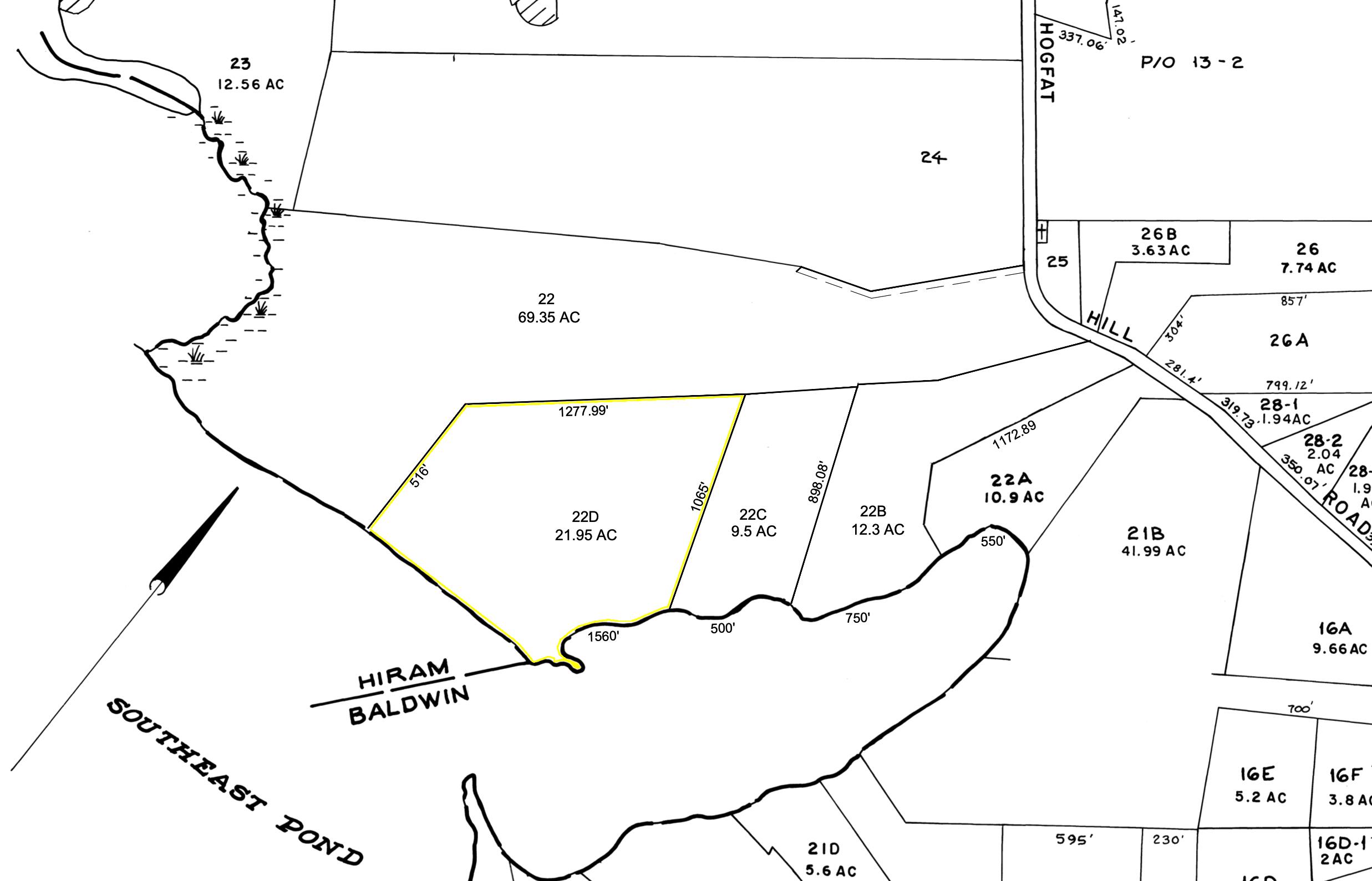 0 Hogfat Hill Road Sebago, ME 04029 - Photo 58 of 60 Tax Map