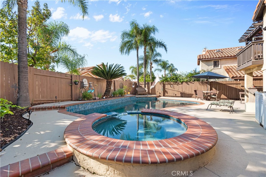 10963 San Mateo Place Rancho Cucamonga, CA 91701 - Photo 31 of 37 a view of a swimming pool with a patio
