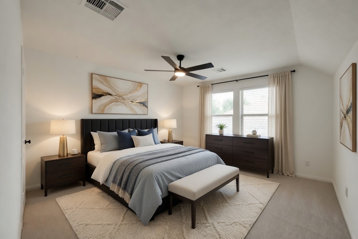 17223 Rookery Court Conroe, TX 77385 - Photo 38 of 45 Upstairs bedroom virtually staged