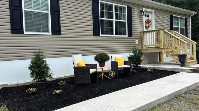 a view of a house with patio