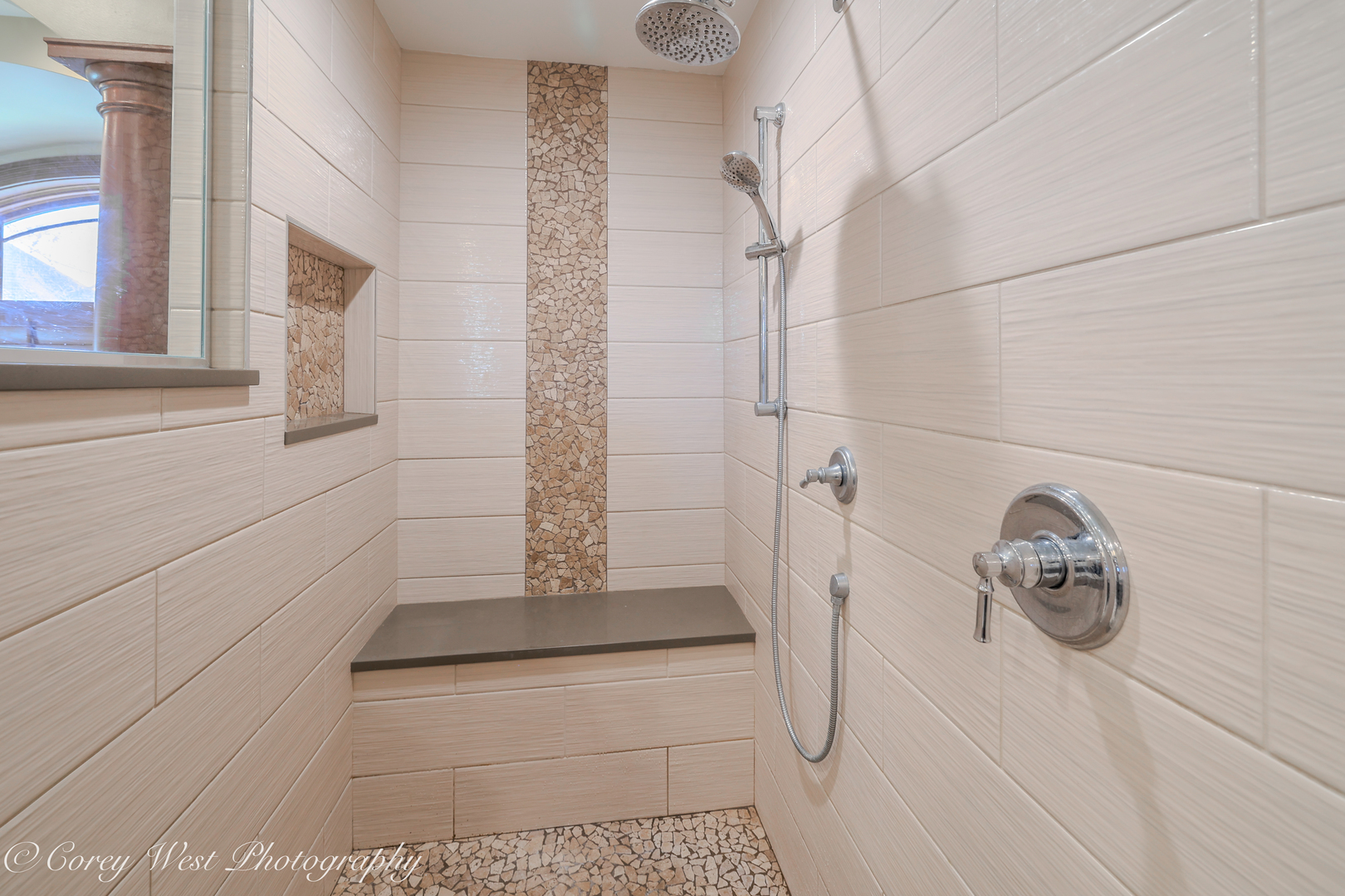 N004 Alexander Drive Geneva, IL 60134 - Photo 35 of 75 a bathroom with a granite countertop shower