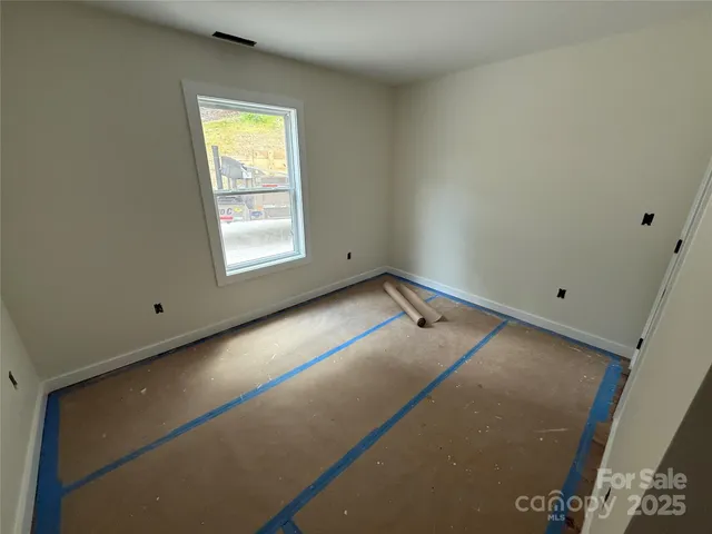 an empty room with a window