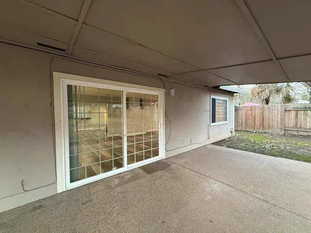 a backyard of a house