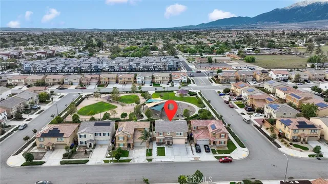 an aerial view of a city