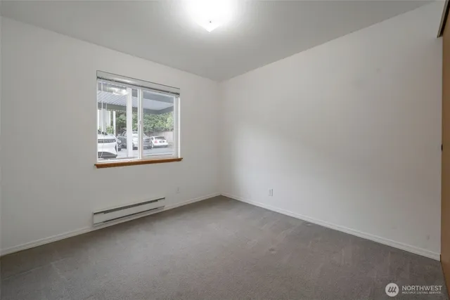 an empty room with a window