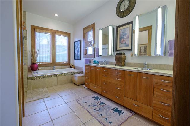 1113 Palmer Road Lebanon, TN 37090 - Photo 7 of 20 Master bath, whirlpool tub, walk in shower with rain shower head plus a hand held, bench setting in shower.