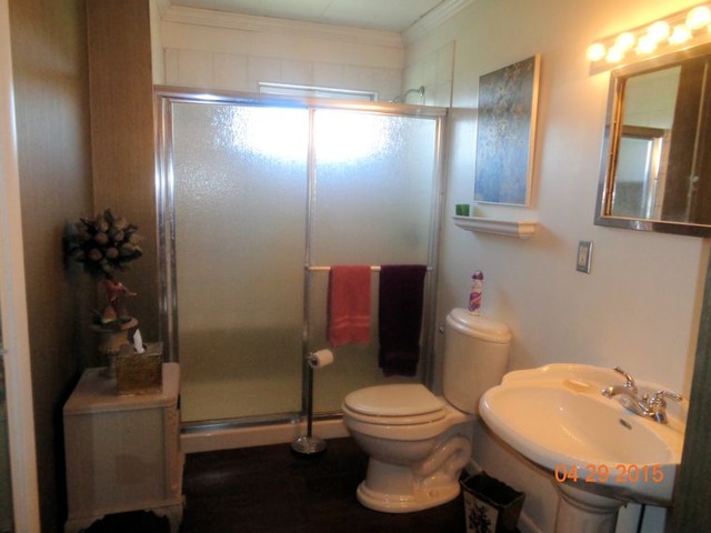 8985 East Fowler Road Rochelle, IL 61068 - Photo 8 of 17 a bathroom with a toilet and a shower