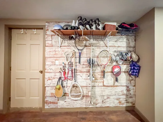 a close view of water heater room