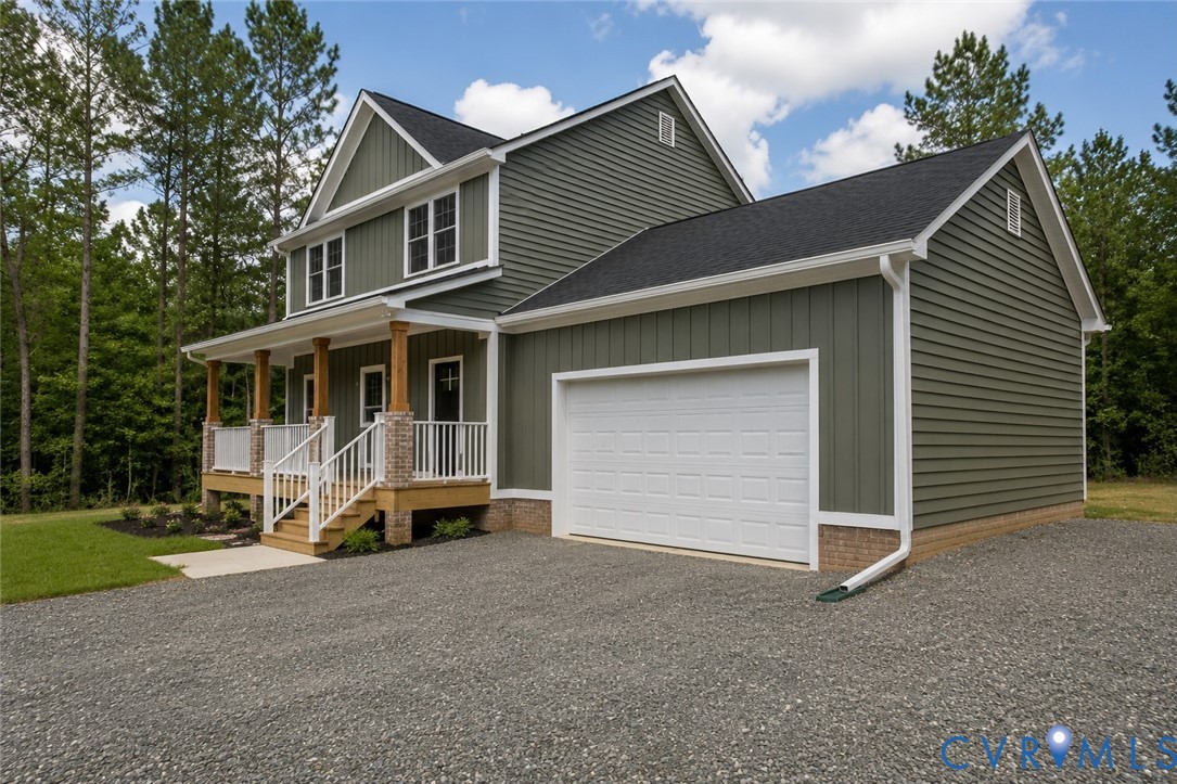 Lot 6 Tabscott Road Columbia, VA 23038 - Photo 3 of 42 Two-story exterior with dark green siding, white t