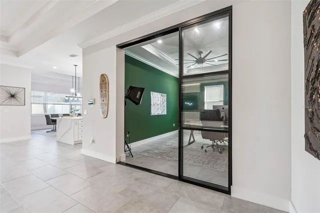 a bathroom with a sink mirror and toilet