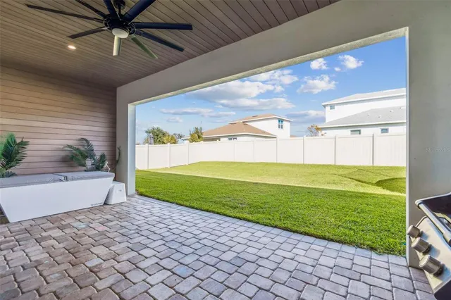 a view of a swimming pool and outdoor space