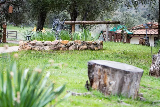 a view of outdoor space with a garden