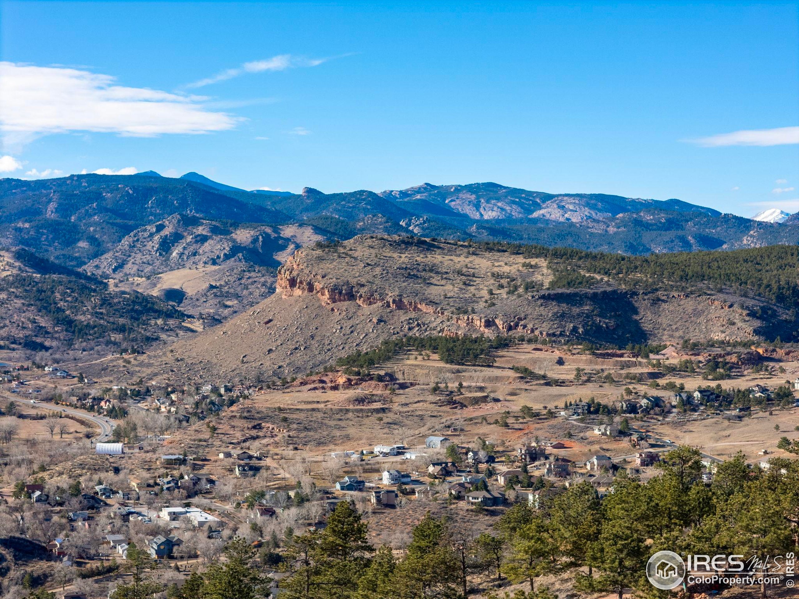 1285 Eagle Ridge Road Lyons, CO 80540 - Photo 14 of 22 a view of a large mountain with sunset in the background