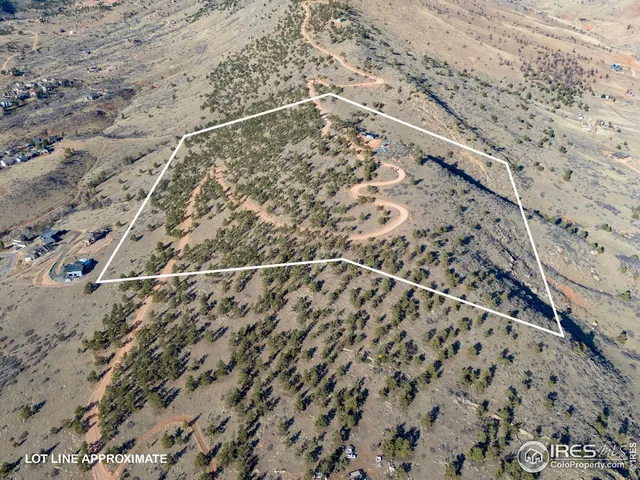 a view of a dry yard with wooden fence