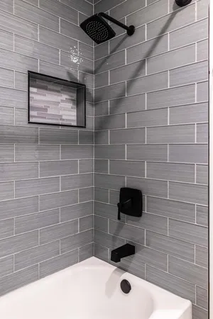 a view of a hallway with washer and dryer