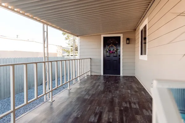 a view of a porch
