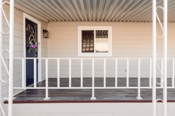 a view of a porch