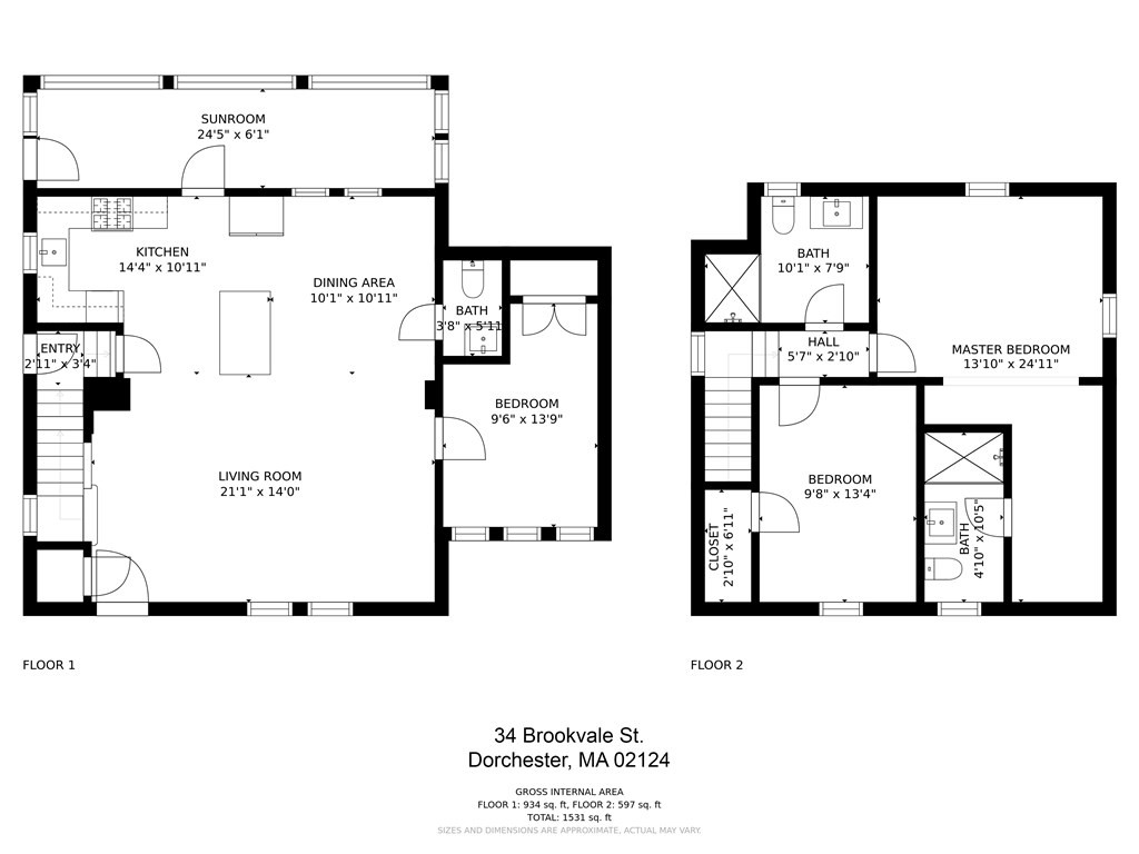 34 Brookvale Street Boston, MA 02124 - Photo 32 of 36 a picture of a floor plan