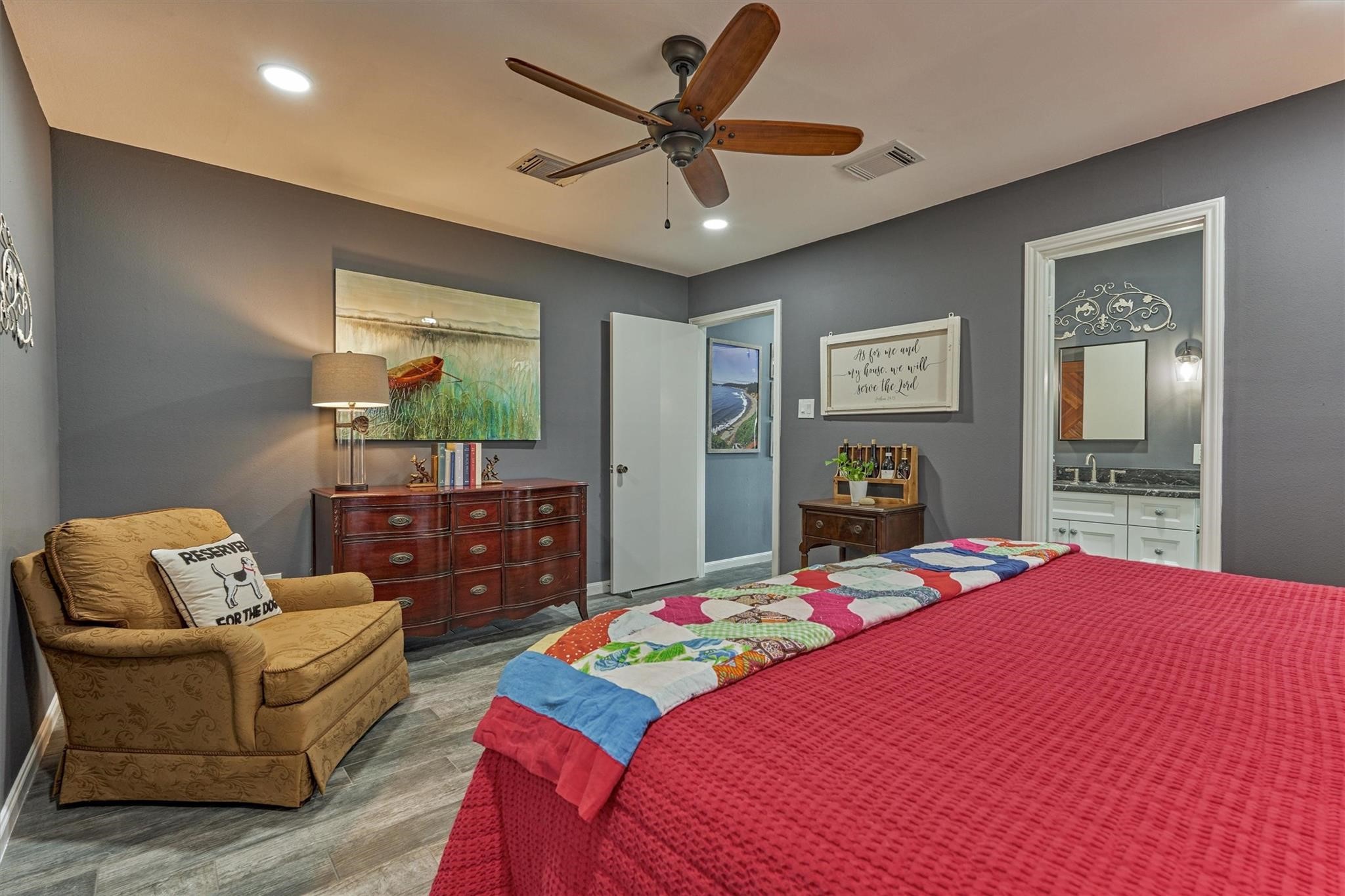 1 April Point Drive South Montgomery, TX 77356 - Photo 23 of 45 a bedroom with a bed and furniture