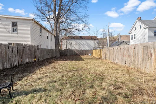 a house view with a backyard