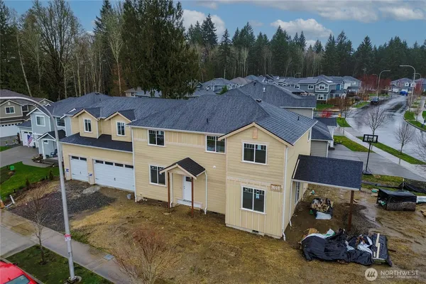 a aerial view of a house