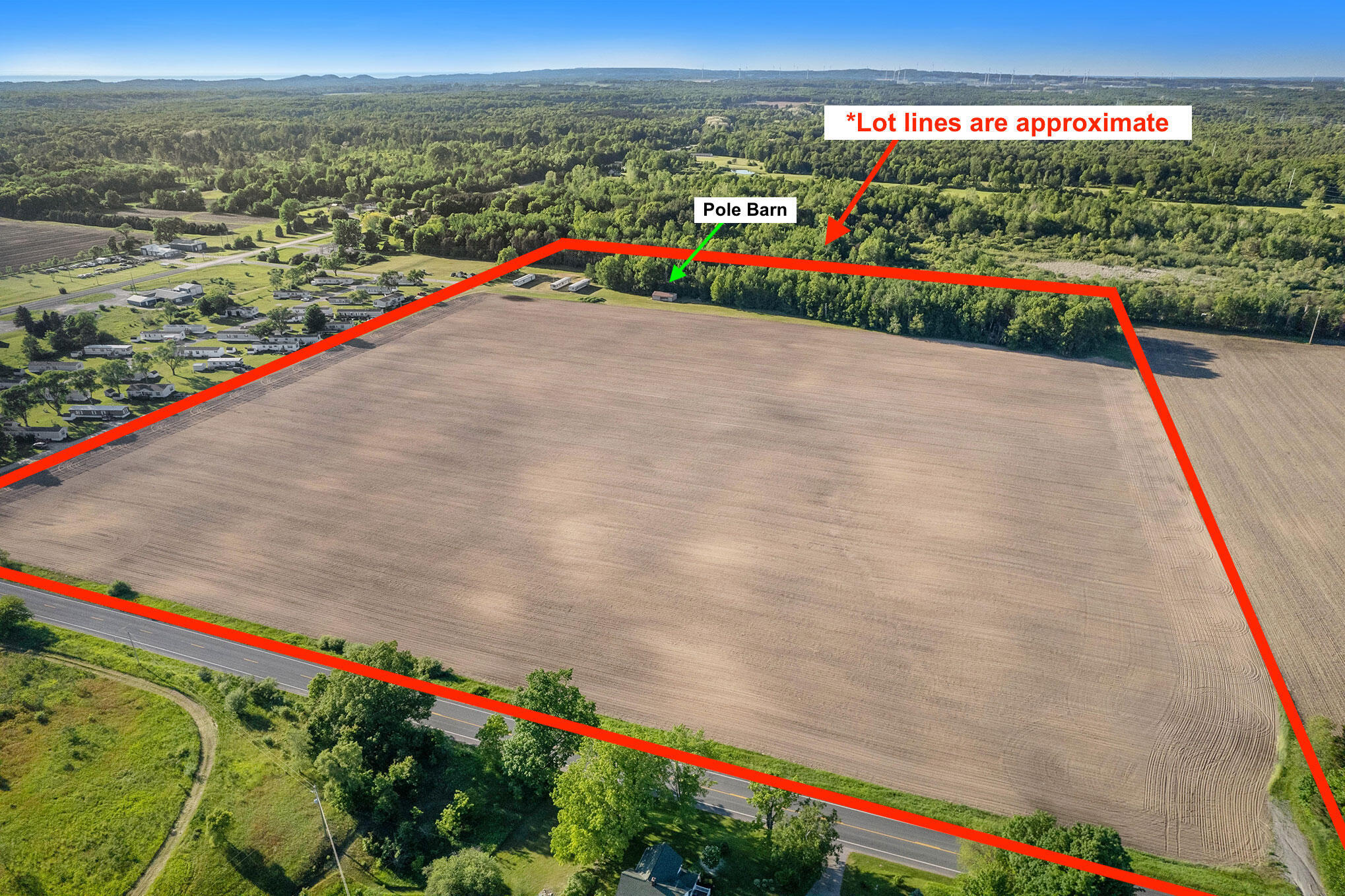 3074 Monroe Road Hart, MI 49420 - Photo 4 of 31 DJI_0437-LotLines2-PoleBarn