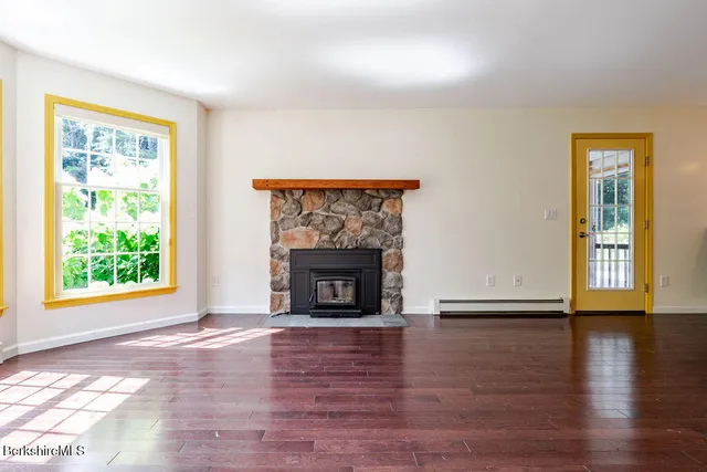 a outdoor view of a building with traffic signal lights