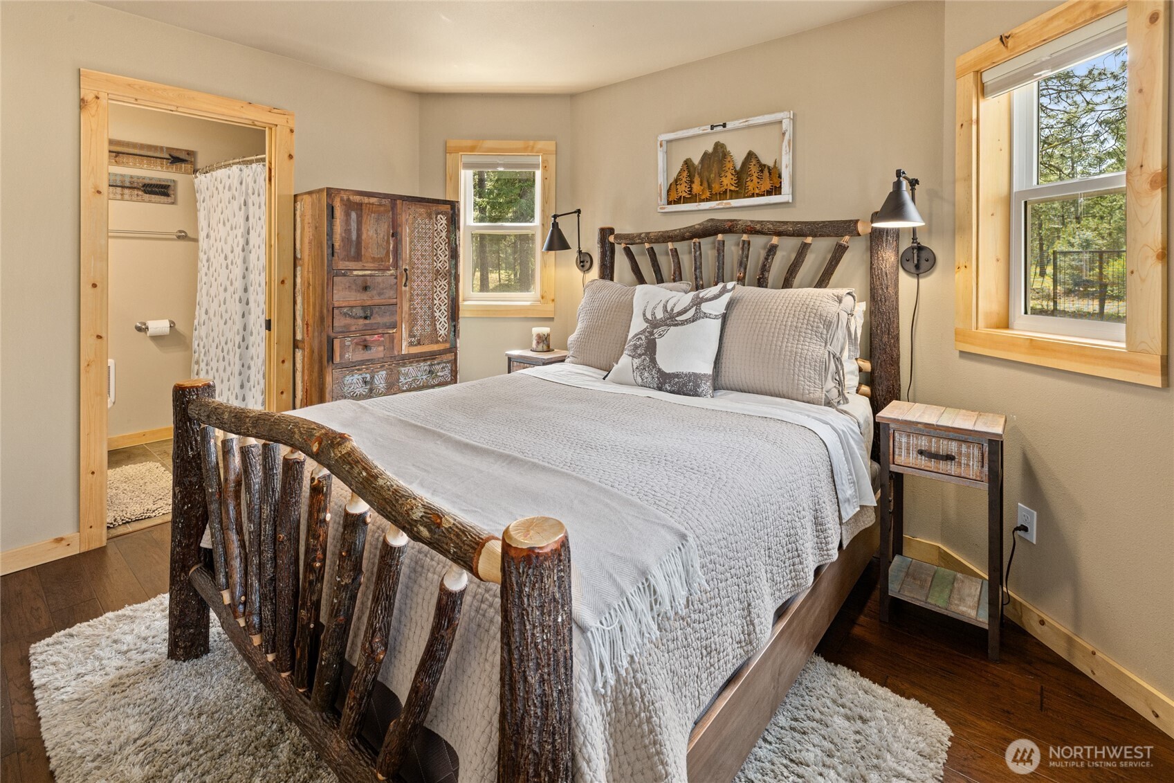 910 Bakers Road Ronald, WA 98940 - Photo 27 of 34 a bed sitting in a bedroom next to a window
