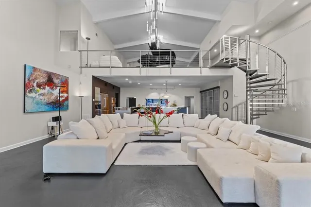 a view of a kitchen with a sink and cabinets