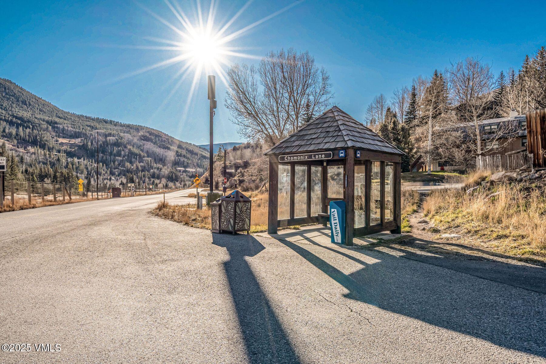 2450 Chamonix Lane, Unit A2 Vail, CO 81657 - Photo 23 of 32 Bus Stop - Chamonix Lane