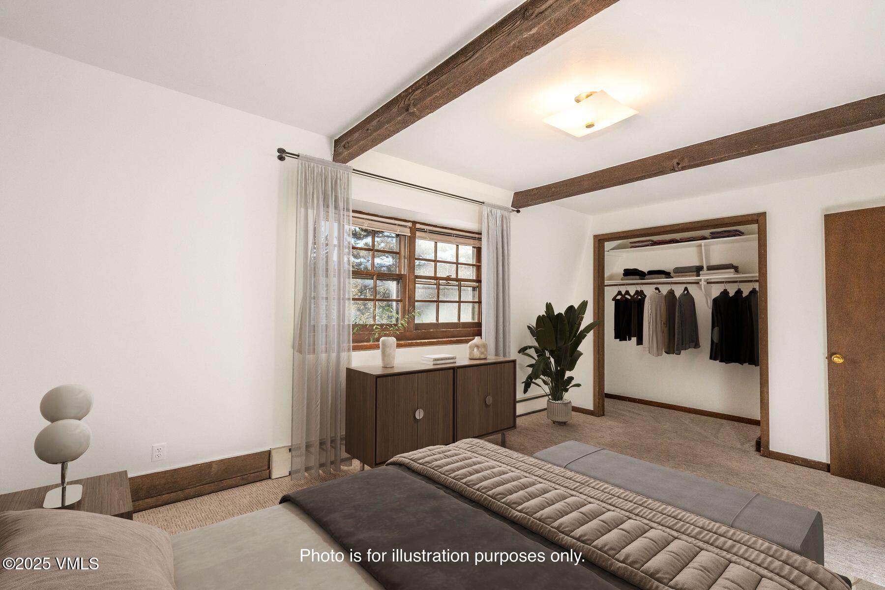 2450 Chamonix Lane, Unit A2 Vail, CO 81657 - Photo 10 of 32 Virtually Staged Bedroom 1b