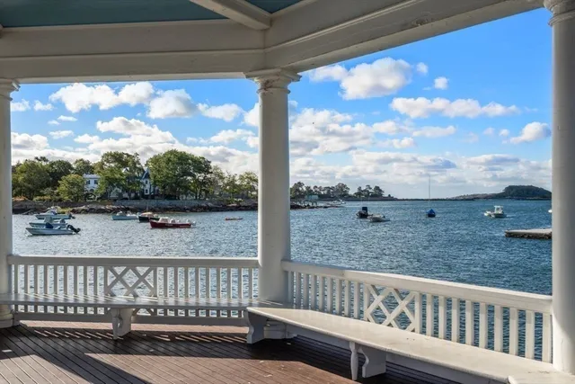 a view of a chair in a patio