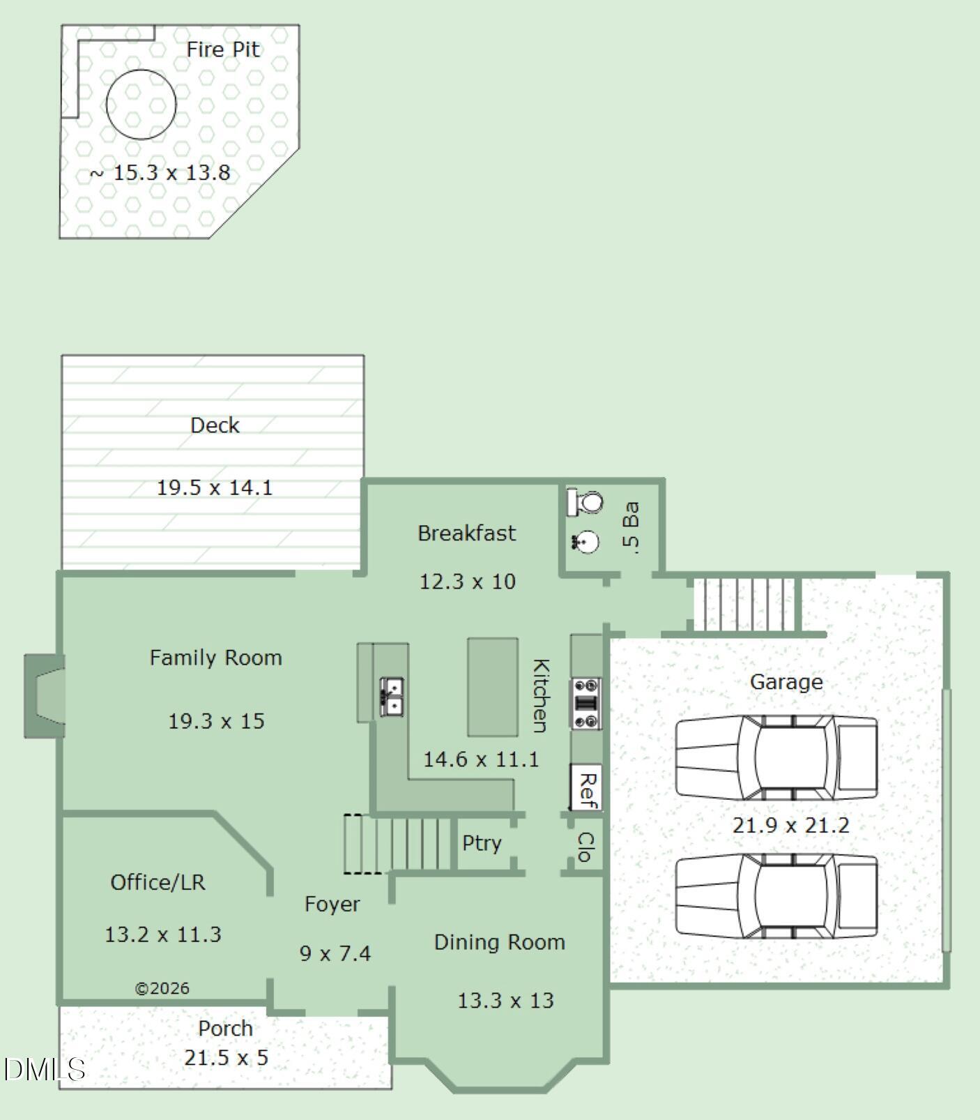 2709 Blaydon Drive Raleigh, NC 27606 - Photo 46 of 47 Floorplan-1st-2709 Blaydon Drive (Custom