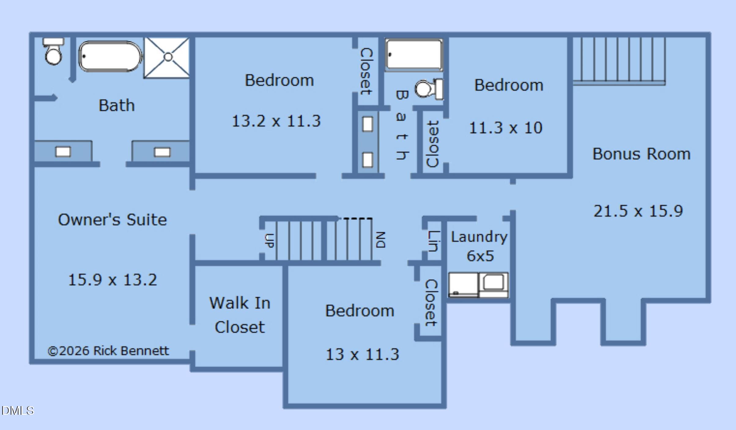 2709 Blaydon Drive Raleigh, NC 27606 - Photo 47 of 47 Floorplan-2nd-2709 Blaydon Drive (Custom