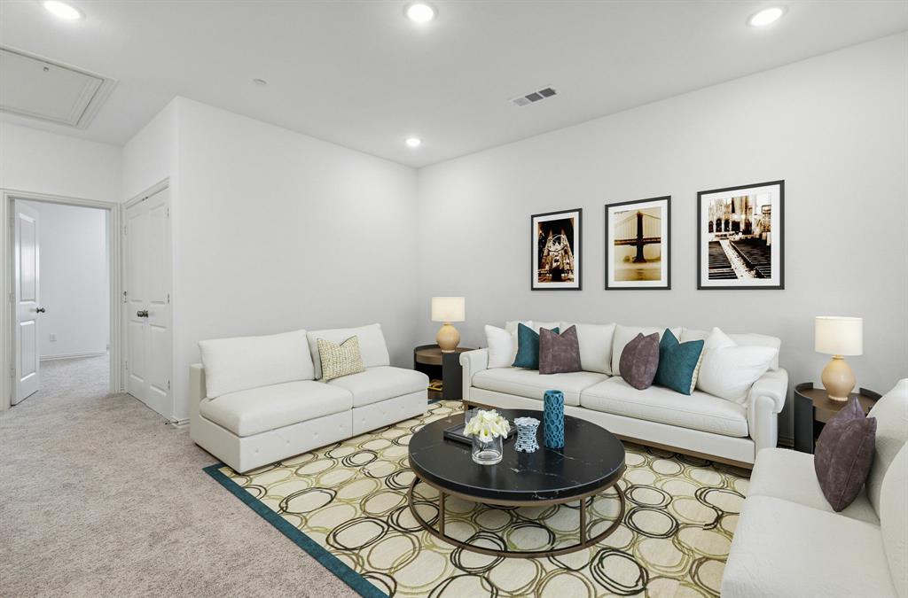 2837 Bluejack Road McKinney, TX 75071 - Photo 13 of 40 a living room with furniture and a painting