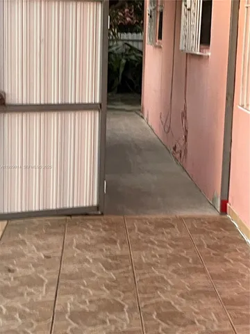 a view of a wooden door