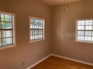 an empty room with a window