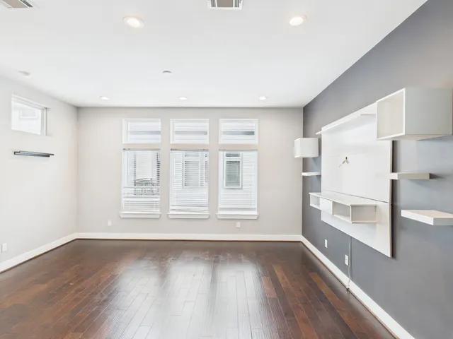a view of kitchen with wooden floor