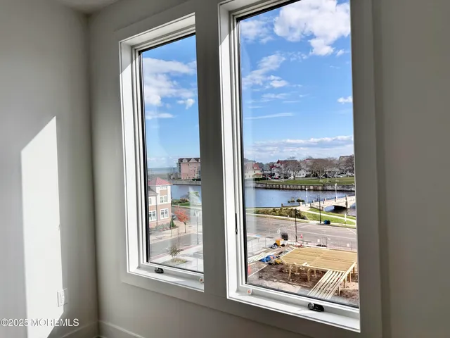 a view of a glass door