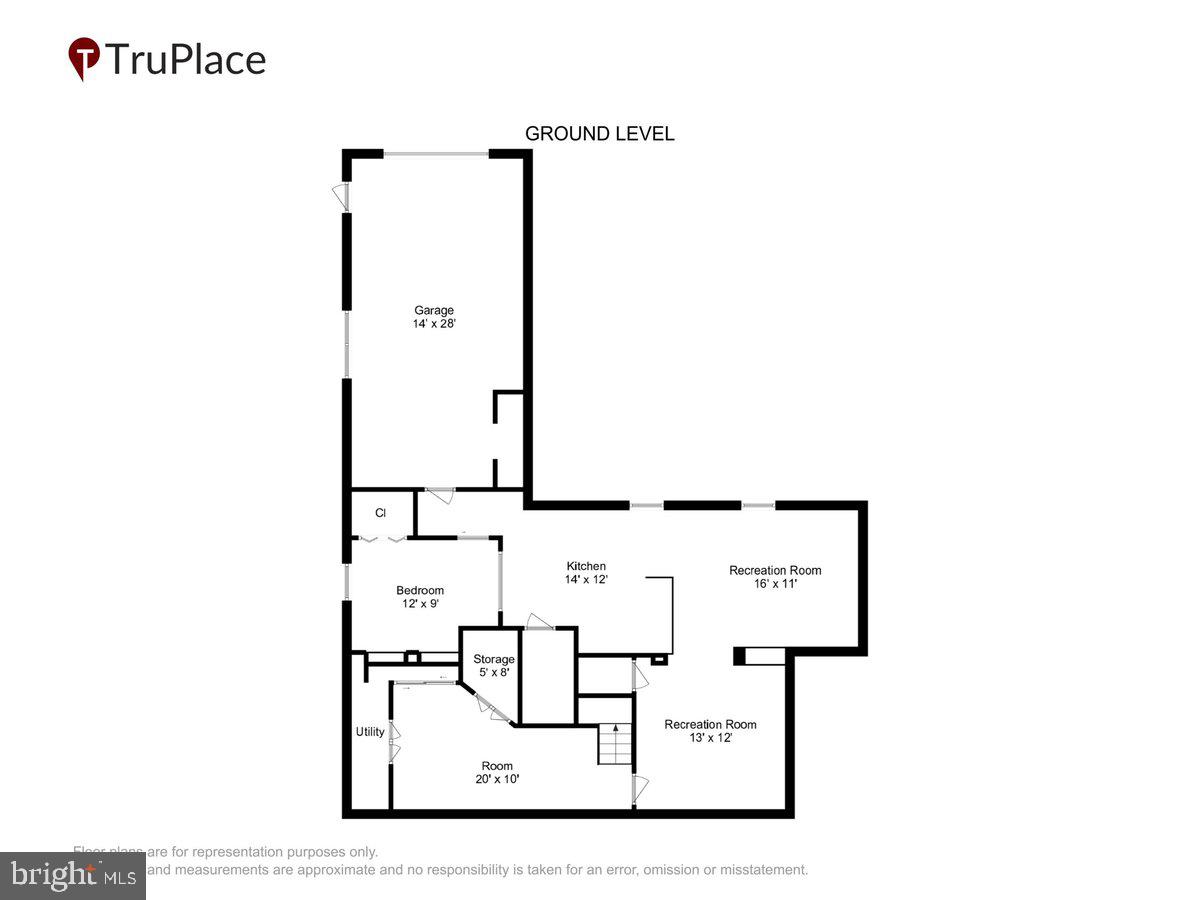 11201 Midvale Road Kensington, MD 20895 - Photo 44 of 44 Basement level floor plan.
