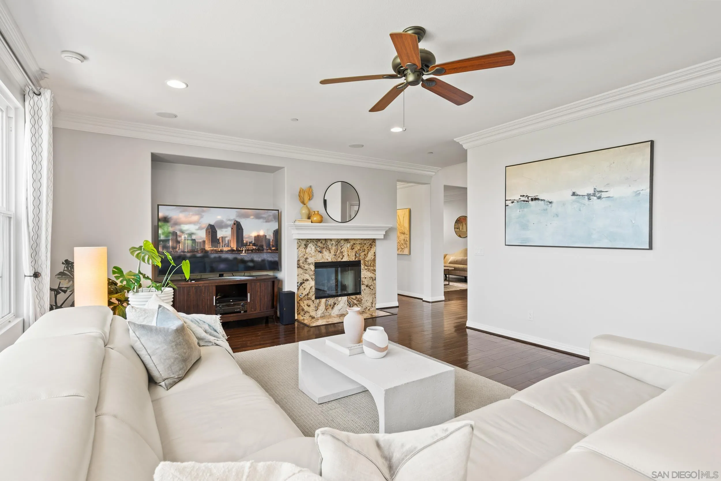 16174 Cayenne Ridge Road San Diego, CA 92127 - Photo 7 of 52 a living room with furniture a fireplace
