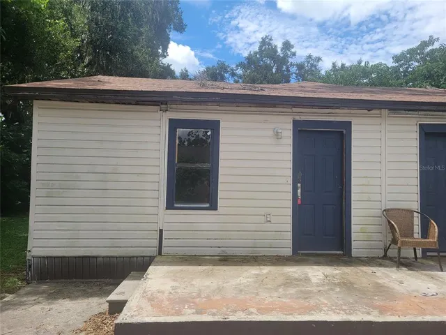 a backyard of a house