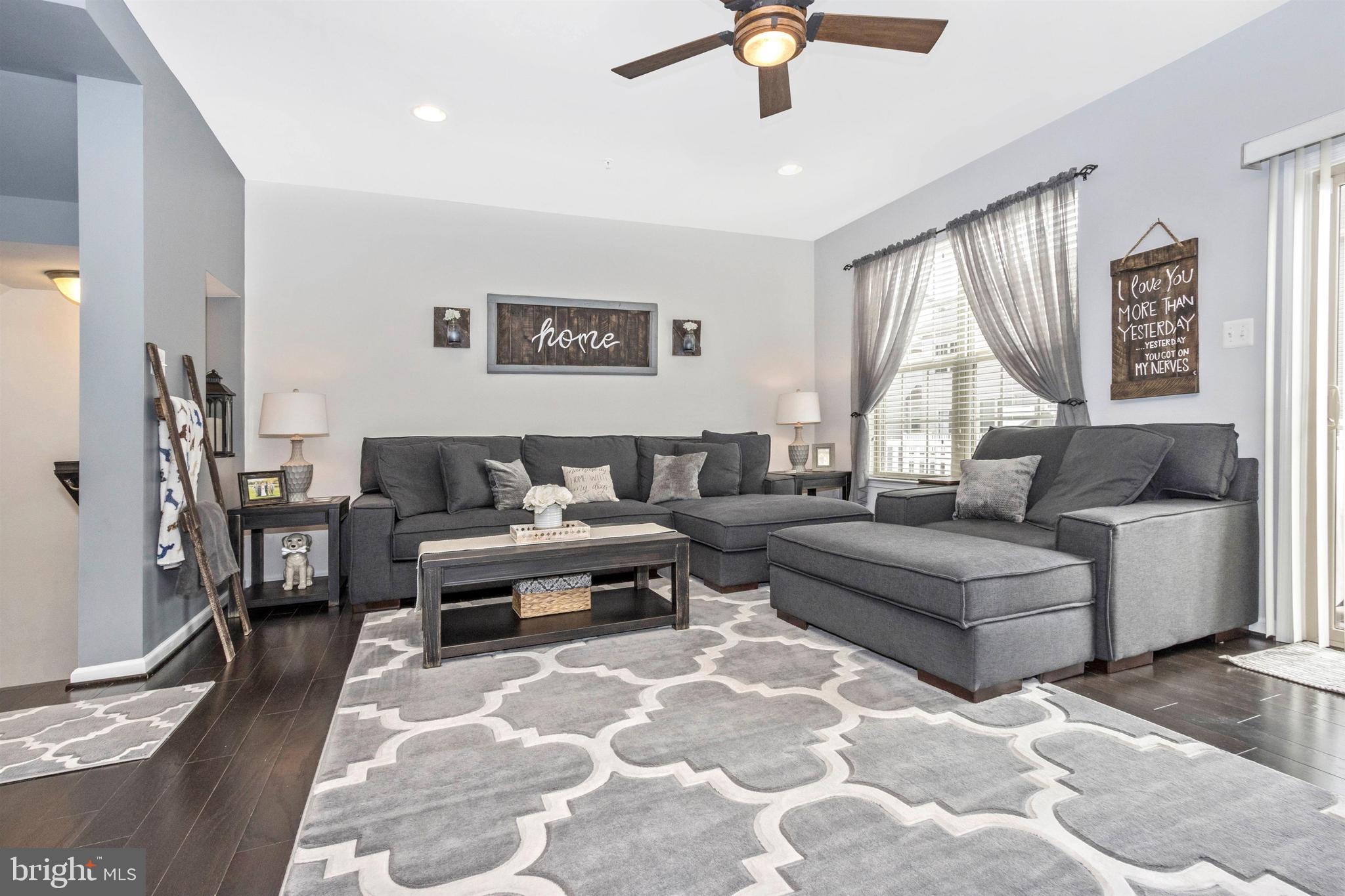Gorgeous hardwood flooring and recessed lights