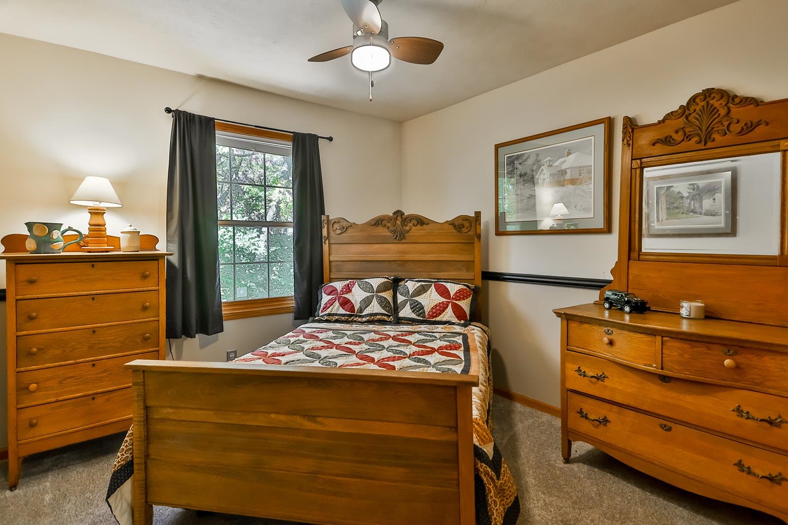 245 Rochester Road Northeast Poplar Grove, IL 61065 - Photo 17 of 29 a bedroom with a bed and a dresser in it