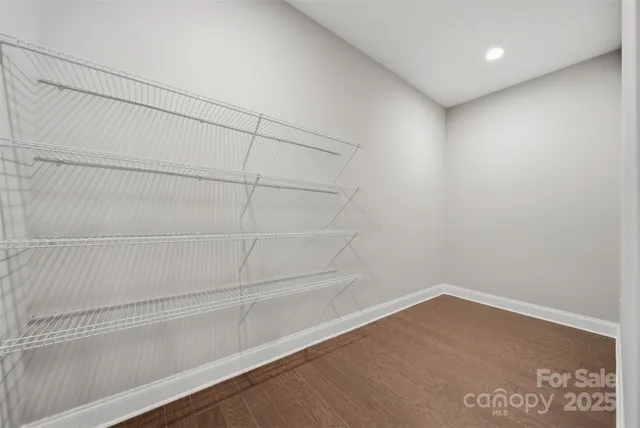 a view of a room with empty racks