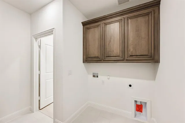a utility room with closet