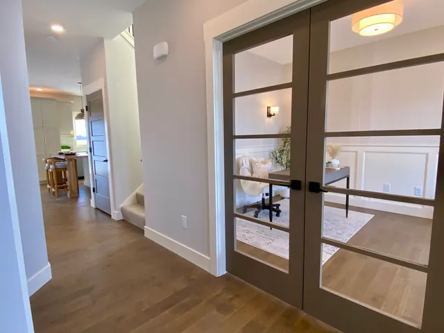 a view of a hallway with interior of the house