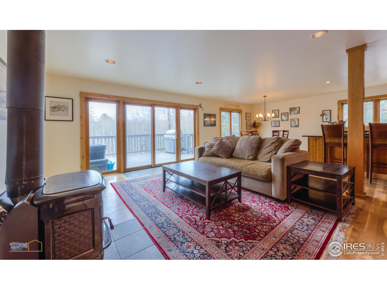 3301 Ridge Road Nederland, CO 80466 - Photo 6 of 40 a living room with furniture a rug and a large window